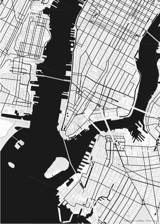 New York map poster print