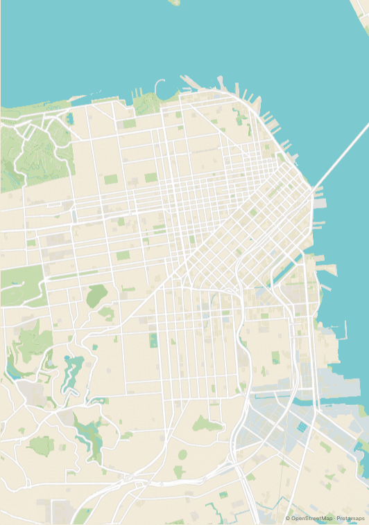 San Francisco map poster print